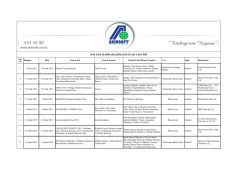 2015 YILI MARMARA B&Ouml;LGESİ FUAR TAKVİMİ