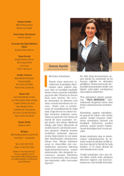 Gamze Aşn&uuml;k - MB Holding