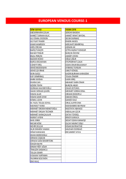 EUROPEAN VENOUS COURSE-1