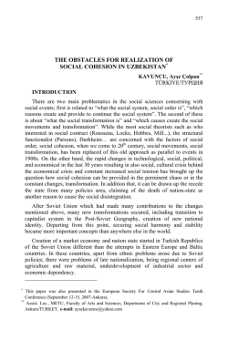 the obstacles for realization of social cohesion in uzbekistan