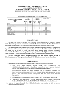 &ccedil;anakkale onsekizmart &uuml;niversitesi sosyalbilimler enstit&uuml;s&uuml; 2014