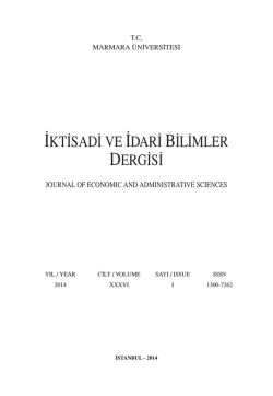 İ&ccedil;indekiler - Marmara &Uuml;niversitesi