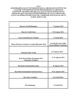 ilan ağrı ibrahim &ccedil;e&ccedil;en &uuml;niversitesi sosyal bilimler enstit&uuml;s&uuml; ile