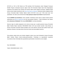 2013-2014 yılı YAZ ve G&Uuml;Z d&ouml;nemi i&ccedil;in Y&Ouml;K