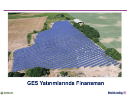 GES Yatırımlarında Finansman