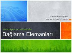 Makine Elemanları_Bağlama elemanları_01_2014
