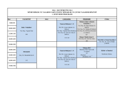 2014 - 2015 &ouml;ğretim yılı m&uuml;hendislik ve tasarım fak&uuml;ltesi i&ccedil; mimarlık