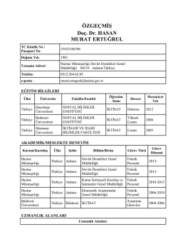 ÖZGEÇMİŞ Doç. Dr. HASAN MURAT ERTUĞRUL
