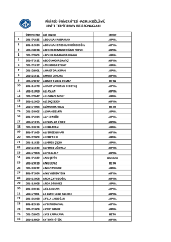 hazırlık bölümü 2014-2015 ingilizce seviye tespit sınav (sts)