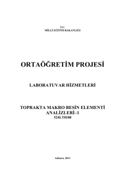 Toprakta Makro Besin Elementi Analizleri -1