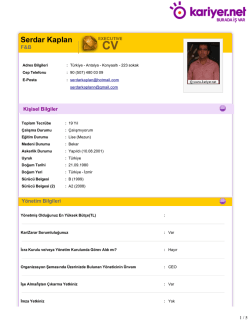 EK-1 - Benim Personelim