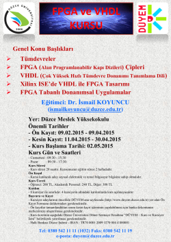 FPGA ve VHDL Kursu A&ccedil;ılıyor... - D&uuml;zce &Uuml;niversitesi