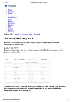 100 Şınav &Ccedil;ekme Programı 1