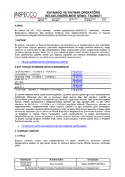 Kaynak&ccedil;ı ve Kaynak Operat&ouml;rlerinin Belgelendirilmesi