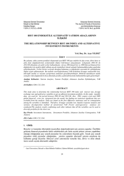 BIST 100 Endeksi İle Alternatif Yatırım Ara&ccedil;larının İlişkisi