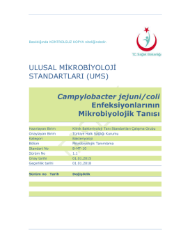 Campylobacter enfeksiyonları - Türkiye Halk Sağlığı Kurumu