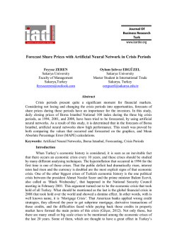 Forecast Share Prices with Artificial Neural Network in Crisis Periods