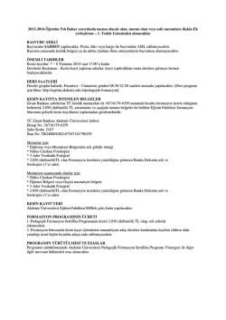 2013-2014 &Ouml;ğretim Yılı Bahar yarıyılında mezun