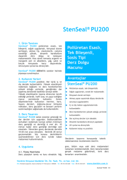 StenSeal&reg; PU200 - stenkim.com.tr
