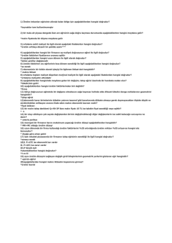 1) &Uuml;retim imkanları eğrisinin altında kalan b&ouml;lge i&ccedil;in