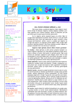 K&uuml;&ccedil;&uuml;k ġeyler - Oran K&uuml;&ccedil;&uuml;k Şeyler Anaokulu