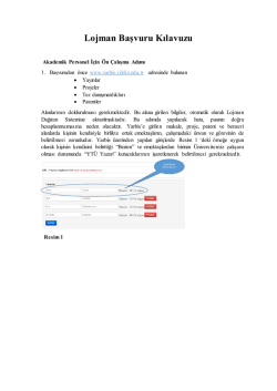 Lojman Başvuru Kılavuzu - YTU Lojman Y&ouml;netim ve Dağıtım Sistemi