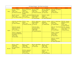 All Graduate Programs &ndash; T&uuml;m Y&uuml;ksek Lisans Dersleri Monday
