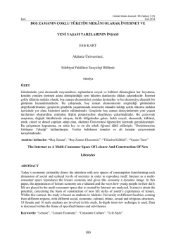 Elife KART Boş Zamanın Çoklu Tüketim Mekanı Olarak İnternet ve