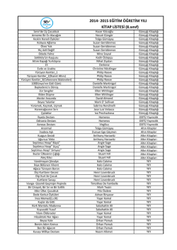2014-2015 Eğitim Öğretim Yılı 5,6,7 ve 8. Sınıflar Kitap Listeleri