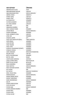 adı soyadı &uuml;nvanı