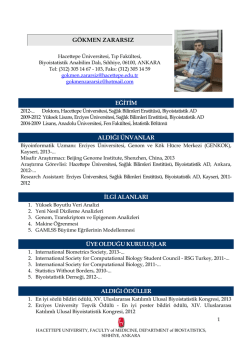 Detaylı &Ouml;zge&ccedil;miş i&ccedil;in tıklayınız... - Biyoistatistik