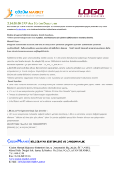 2.24.00.00 ERP Ara S&uuml;r&uuml;m Duyurusu