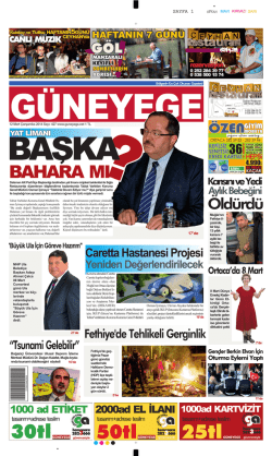 12 Mart 2014 - G&uuml;ney Ege Gazetesi