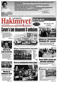 8 mart.qxd - Çorum Hakimiyet Gazetesi