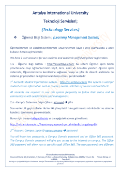 Learning Management System - Uluslararası Antalya &Uuml;niversitesi
