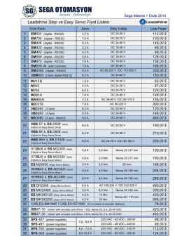 Leadshine Step ve Easy Servo Fiyat Listesi