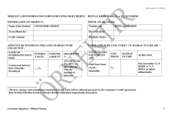 İhtiya&ccedil; Kredisi Bilgi ve Talep Formu (T&uuml;rk&ccedil;e &ndash; İngilizce)