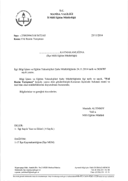 MANİSA va.ıİı,İĞİ - Selendi İl&ccedil;e Milli Eğitim M&uuml;d&uuml;rl&uuml;ğ&uuml;
