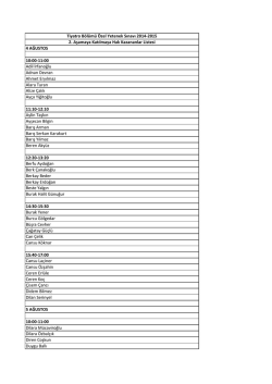 Tiyatro B&ouml;l&uuml;m&uuml; &Ouml;zel Yetenek Sınavı 2014