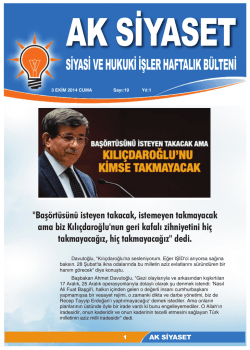 siyasi ve hukuki işler haftalık bülteni