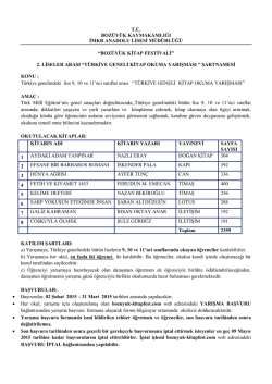 kitap okuma yarışması i&ccedil;in tıklayınız