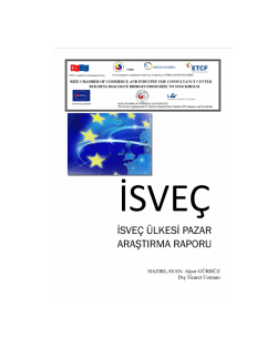 isve&ccedil; pazar araştırması - Rize Ticaret ve Sanayi Odası
