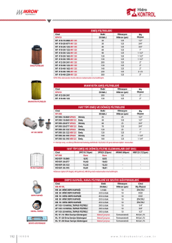 EMİŞ FİLTRELERİ HAT TİPİ EMİŞ VE D&Ouml;N&Uuml;Ş