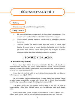 Sonsuz Vida ve Karşılık Dişli Açılması