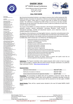 to download - The 25th EAEEIE Annual Conference