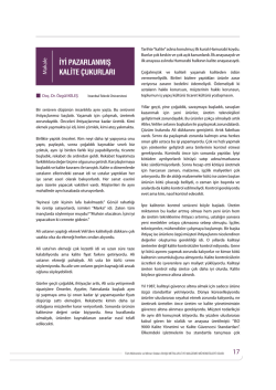 iyi pazarlanmış kalite &ccedil;ukurları