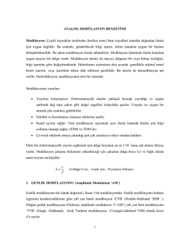 Genlik Mod&uuml;lasyonu (pdf)