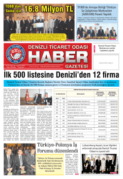 Gazete 62 - Denizli Ticaret Odası