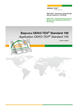 Başvuru - Oeko-Tex