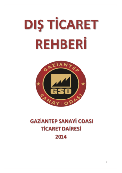 Dış Ticaret Rehberi - Gaziantep Sanayi Odası